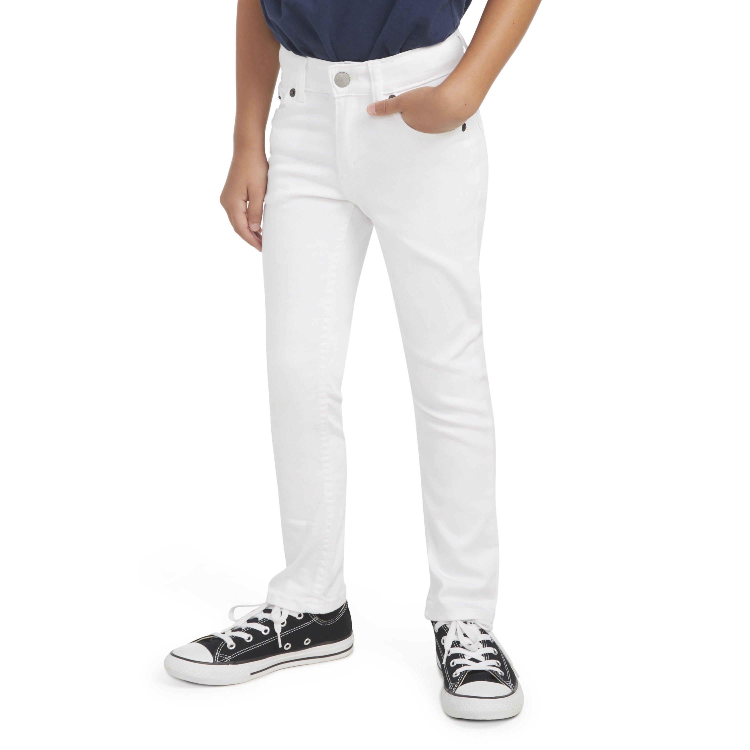 Levi's 510 Eco Performance Skinny Fit White Wash Little Boys' White Denim Jeans - WHITE